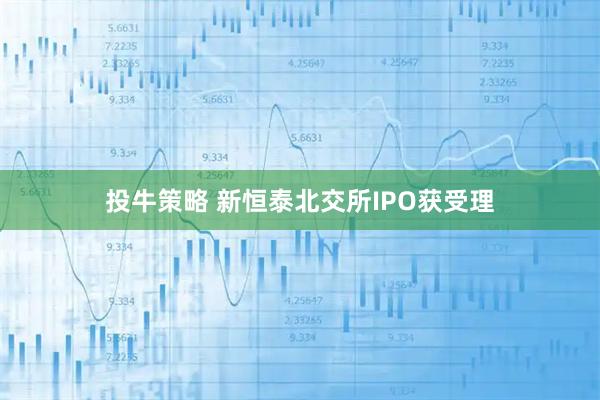 投牛策略 新恒泰北交所IPO获受理