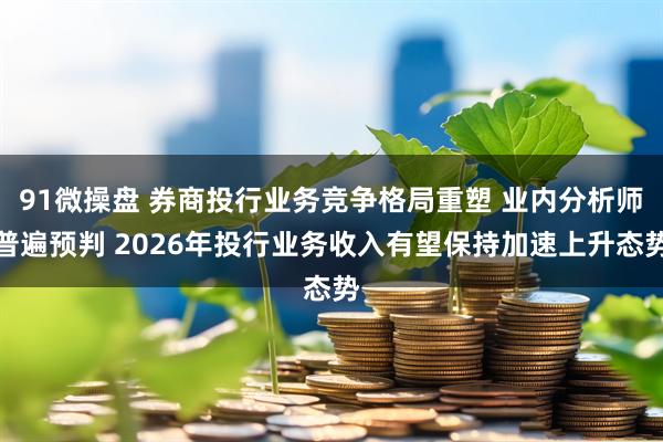 91微操盘 券商投行业务竞争格局重塑 业内分析师普遍预判 2026年投行业务收入有望保持加速上升态势